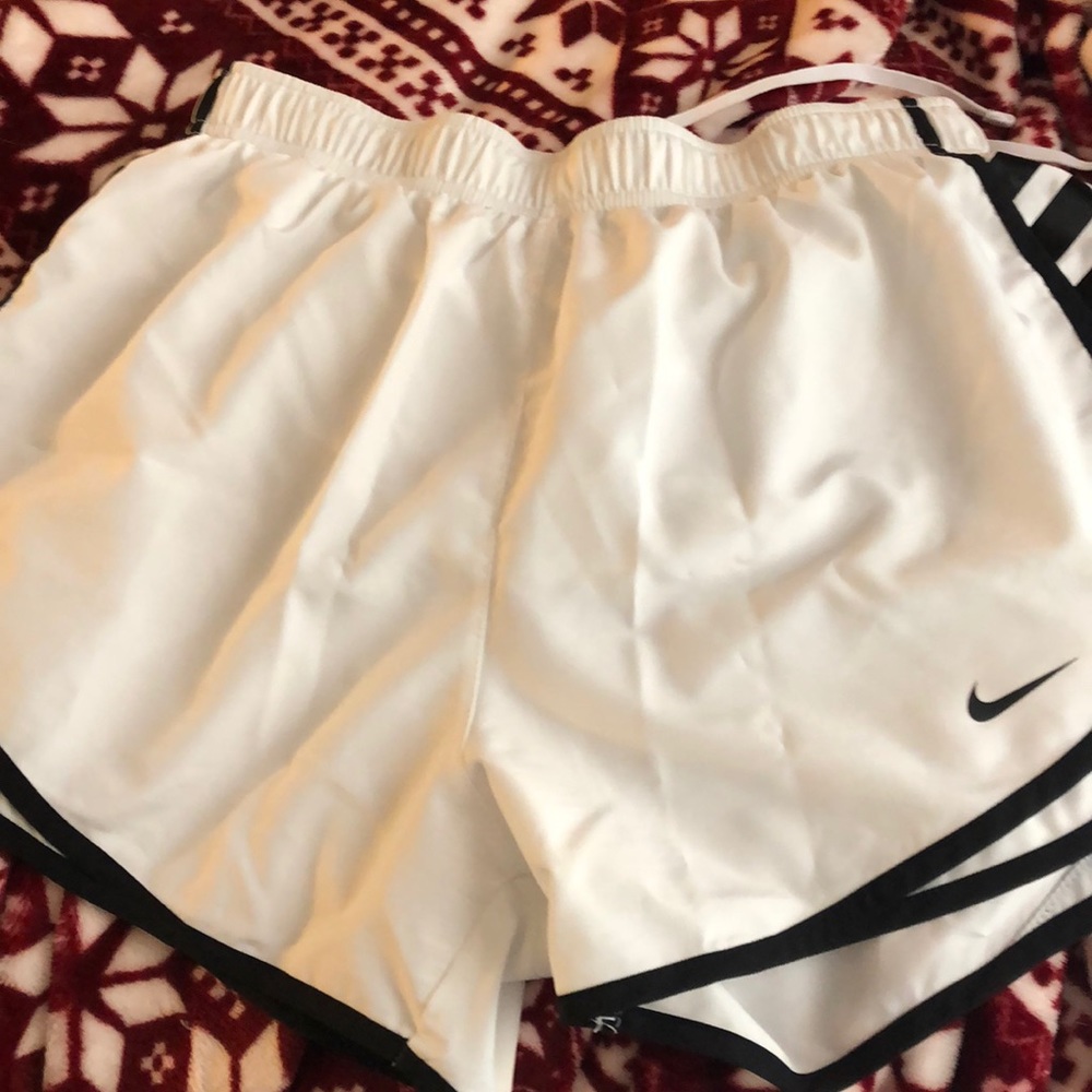 White Nike Dri-Fit Running Shorts